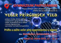 Večer prírodných vied Večer prírodných vied