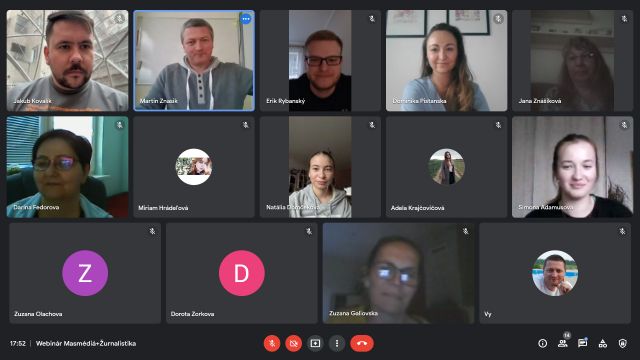 Webinár masmédiá žurnalistika fotografia