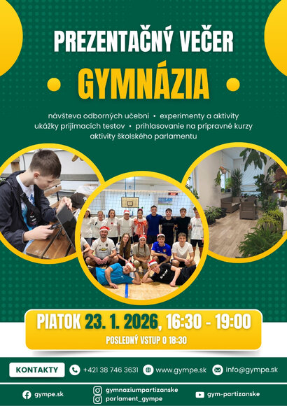 Prezentačný večer gymnázia už v januári